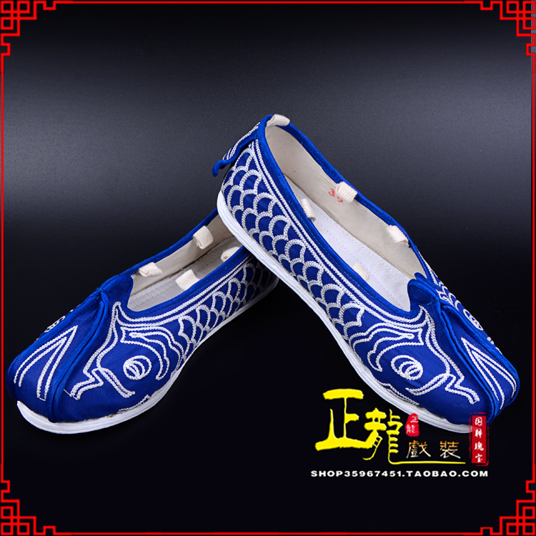 河南戏鞋舞台演出鞋水路英雄三义斋布底鱼鳞洒