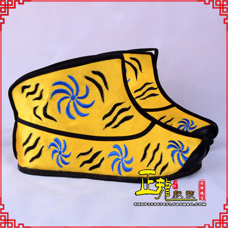 河南.美猴王靴子虎纹靴金黄快靴 猴鞋