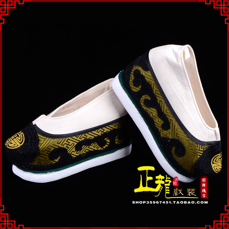 河南戏鞋方口鞋老生鞋老旦鞋三义斋纸底内高福字履