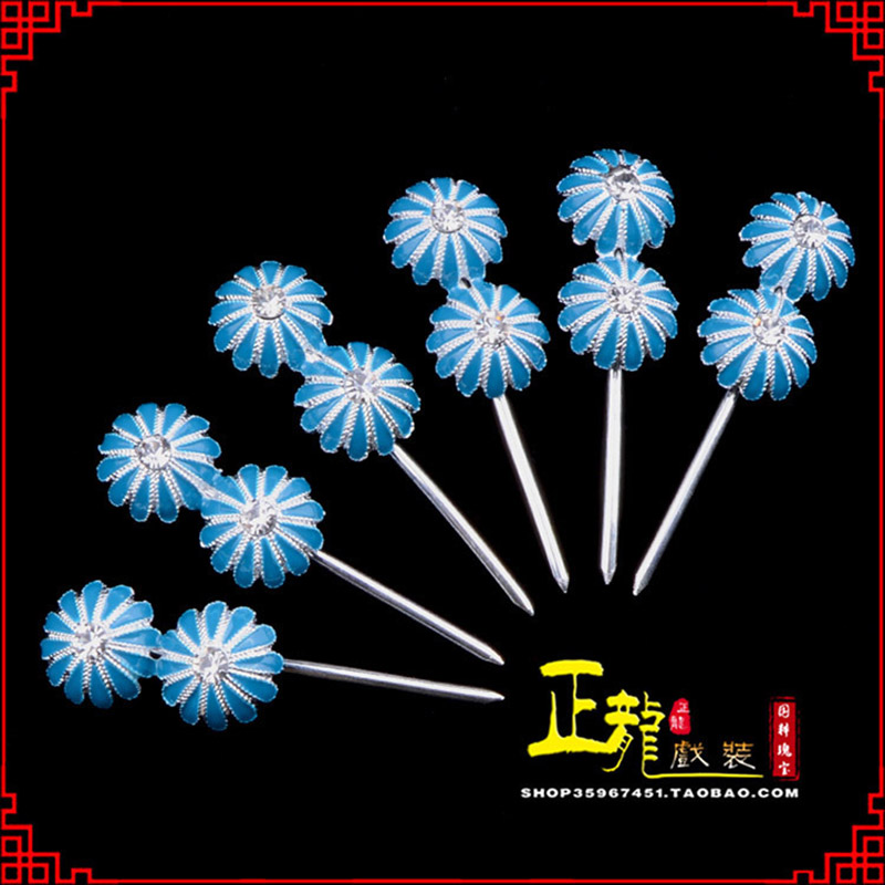 河南头面泡子旦角化妆头饰 仿点绸泡子